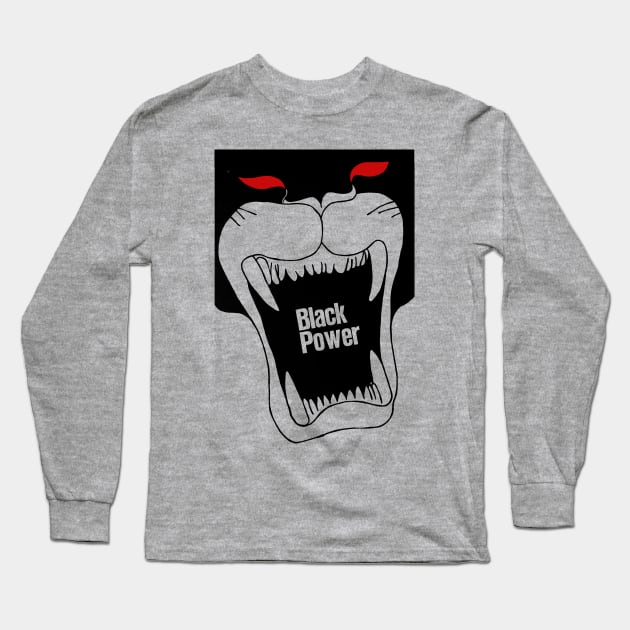 BLACK POWER! Black Panther Design Long Sleeve T-Shirt by DankFutura